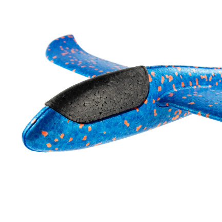 9137 – Perfektes Styroporflugzeug, 47 cm, Segelflugzeug, Wurfspielzeug, groß, blau