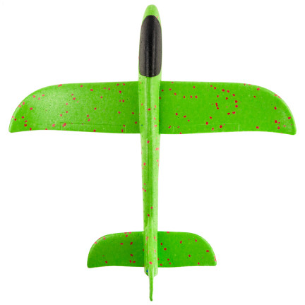 9139 Styropor-Flugzeug, Segelflugzeug, Wurfspielzeug, groß, XXL, grün, ohne Beleuchtung