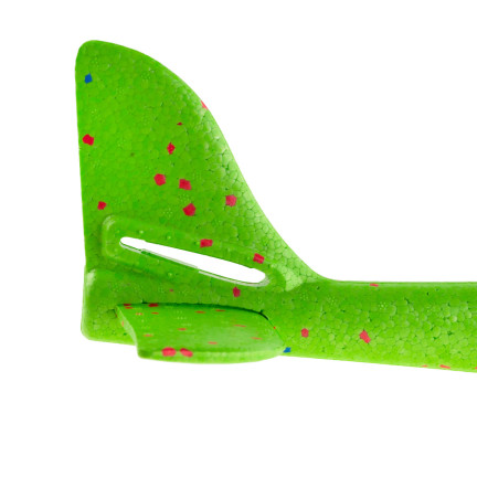 9139 Styropor-Flugzeug, Segelflugzeug, Wurfspielzeug, groß, XXL, grün, ohne Beleuchtung