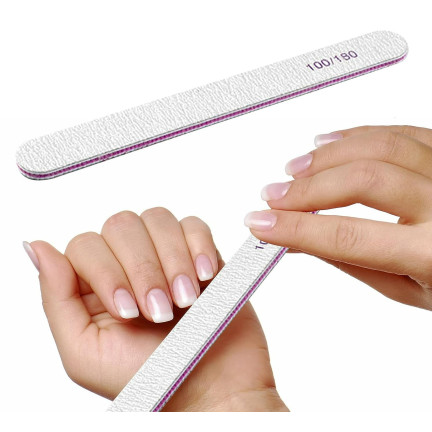 TG56421 Nagelfeile gerade 100/180 weiß