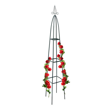 PERG-N0293 GARTEN PERGOLA PYRAMIDE ROSE STÜTZE METALL PFAHL