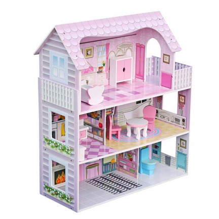 HM013295 PUPPENHAUS MIT MÖBELN