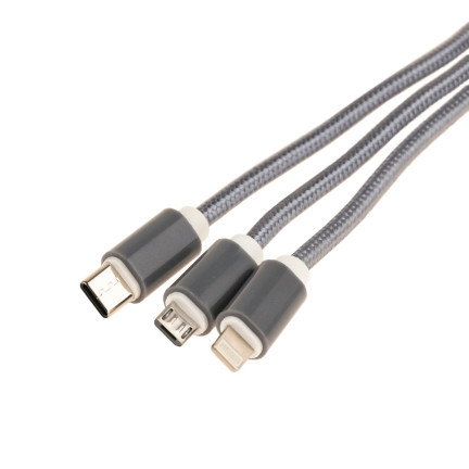 AF10 3-in-1 IPHONE MICRO USB TYP-C LADENKABEL