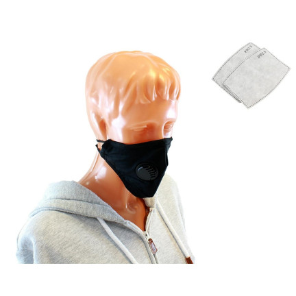 AG303E 2-Filter-Sportmaske mit PM 2,5-Ventil
