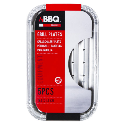 AMS0256 GRILLSCHALEN ZUM GRILLEN UND BRATEN ALUMINIUM 5PCS. 18x11CM TACKA