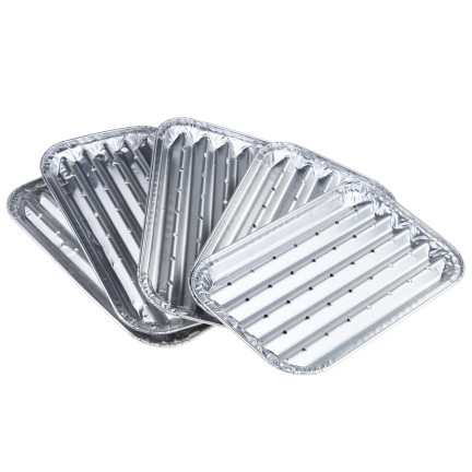 AMS0256 GRILLSCHALEN ZUM GRILLEN UND BRATEN ALUMINIUM 5PCS. 18x11CM TACKA