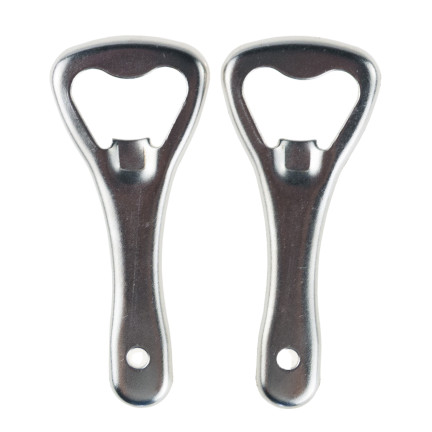 AMS24630 KPL 2PCS. METALL-FLASCHENÖFFNER TRADITIONELL MASSIV FÜR BIERDECKEL 9CM