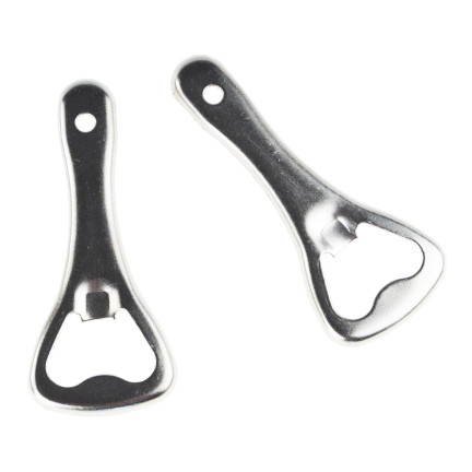 AMS24630 KPL 2PCS. METALL-FLASCHENÖFFNER TRADITIONELL MASSIV FÜR BIERDECKEL 9CM