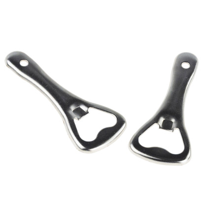 AMS24630 KPL 2PCS. METALL-FLASCHENÖFFNER TRADITIONELL MASSIV FÜR BIERDECKEL 9CM