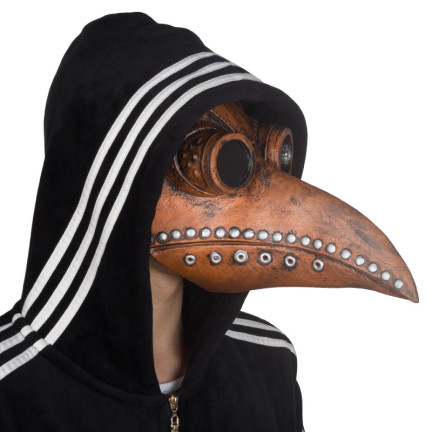 Maske des Pestdoktors, Steampunk, mit langem Schnabel, Kostüm, Halloween