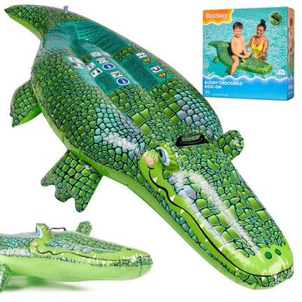 41477 KROKODIL AUFBLASBARE SCHWIMMMATRATZE GROSS BESTWAY