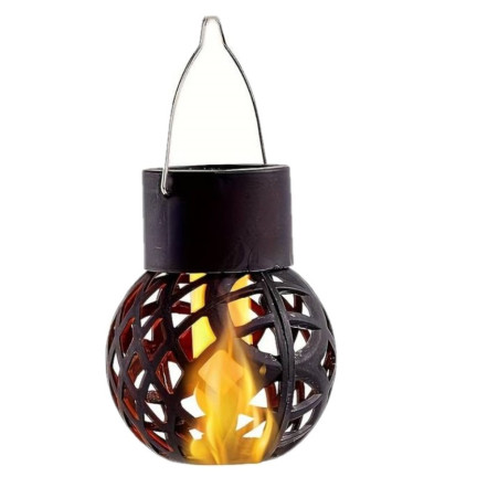 TG60446 SOLAR FACKEL LAMPE LED HÄNGELATERNE ATMOSPHÄRE LOFT DURCHBROCHEN