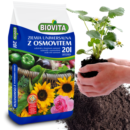 Universalerde mit Osmovit, Pflanz- und Umtopferde für Zierpflanzen, Biovita 20 l