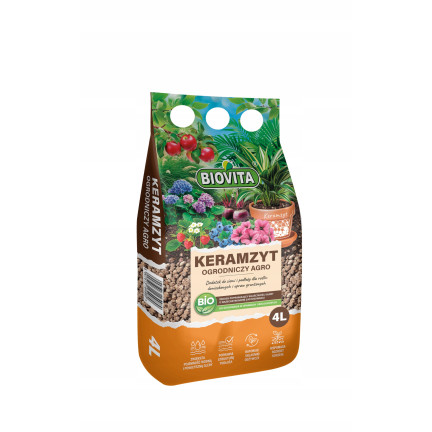 BIO38 Garten-Blählehm, Drainage, Substrat für Topfpflanzen und Blumen, 4 l, 8–16 mm