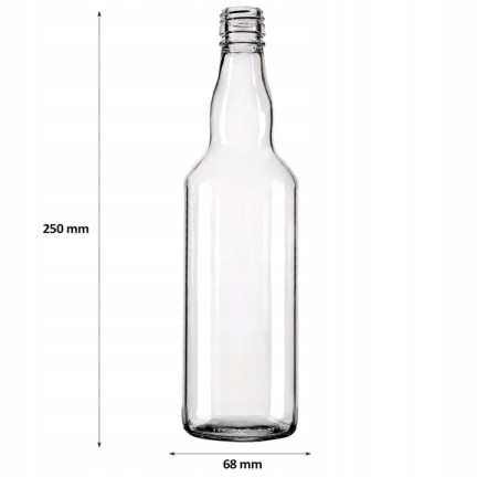 PAC5001/2 FLASCHE MONOPOL 500ML 0.5L FÜR MONSHINE WODKA SAFT LIKÖR