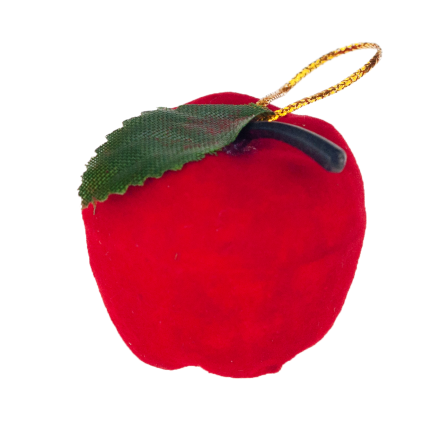 C06936 Weihnachtsbaum Velours Anhänger Kugeln 6 Stück