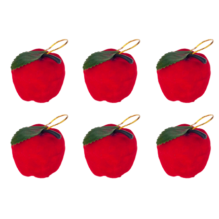 TG76403 Äpfel, Apfel-Anhänger, Styropor-Kugeln, 6 Stück, für Weihnachtsgestecke und Kränze