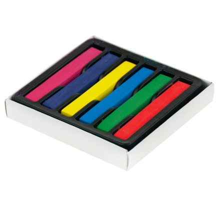 C117801 Haarfärbekreide, 6 Farben, abwaschbar