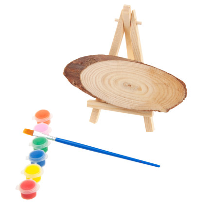 C153902 HOLZSCHEIBE + FARBEN MINI STAFFELEI BAUSATZ