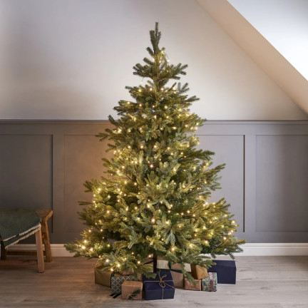 LED-Lichterkette 300 L, warmweiß + kaltweißer Blitz, Weihnachtsbaum, festlich, für drinnen und draußen, 3 + 15 m