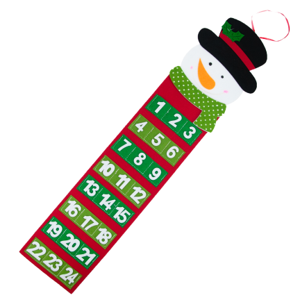 C51001 ADVENTSKALENDER WEIHNACHTSWUNDER SCHNEEMANN FILZ HÄNGEND BLANK