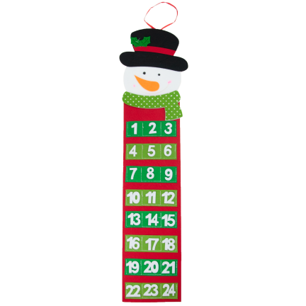 C51001 ADVENTSKALENDER WEIHNACHTSWUNDER SCHNEEMANN FILZ HÄNGEND BLANK