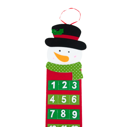 C51001 ADVENTSKALENDER WEIHNACHTSWUNDER SCHNEEMANN FILZ HÄNGEND BLANK
