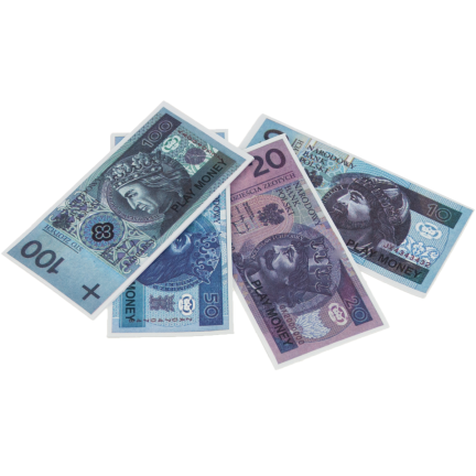 TG66239 Spielgeld-Set: Münzen + Złoty-Banknoten