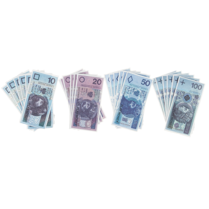 TG66239 Spielgeld-Set: Münzen + Złoty-Banknoten
