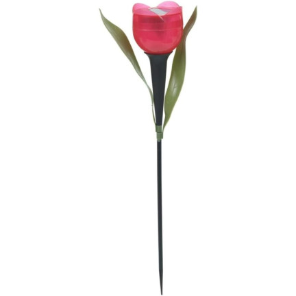 Solar-Blumenlampe, Tulpenlampe, rot, 29 cm, 1 Stück