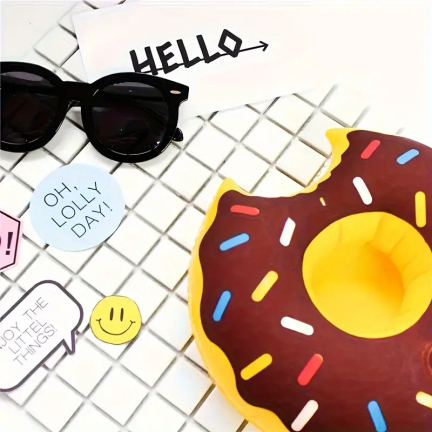 TG48118B Untersetzer für Tasse, Dose, Donut, braun, schwimmender Getränkehalter