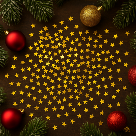 Glitzersternchen, goldfarben, zum Scrapbooking, zur Dekoration von Karten und Geschenken, 35 g