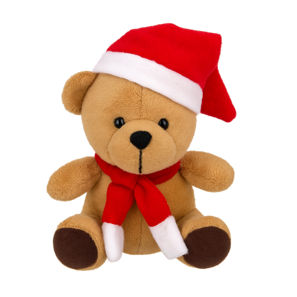 TG74792 Weihnachts-Plüschbär, Maskottchen, Kuscheltier, Nikolausgeschenk