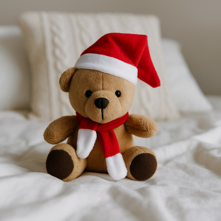 TG74792 Weihnachts-Plüschbär, Maskottchen, Kuscheltier, Nikolausgeschenk