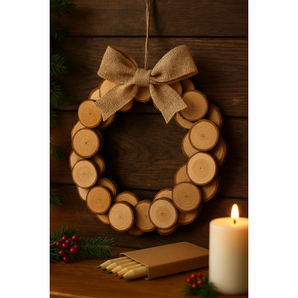 CV34574 Holzscheiben, Natur-Dekoration, im Beutel, DIY, Basteln