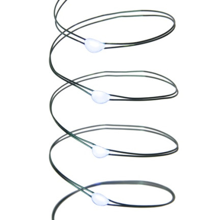 TG73524-1 Weihnachtsbaumbeleuchtung, grüner Draht, batteriebetrieben, kaltweißes Licht, 40 LEDs