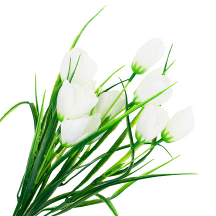 CV07855-1 TULPEN STRAUSS WEISS KUNSTBLUMEN IM STRAUSS TULIP DEKORATION