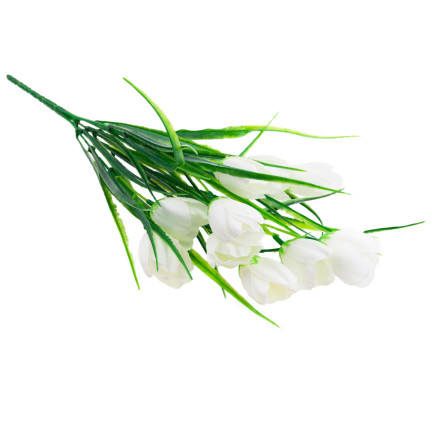 CV07855-1 TULPEN STRAUSS WEISS KUNSTBLUMEN IM STRAUSS TULIP DEKORATION