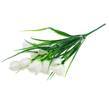 CV07855-1 TULPEN STRAUSS WEISS KUNSTBLUMEN IM STRAUSS TULIP DEKORATION