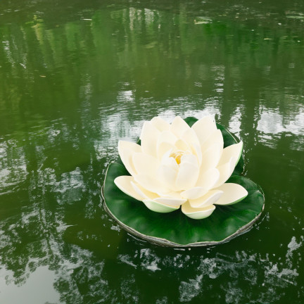 Wasserlilie, schwimmende Kunstblume, Lotusblume, für den Teich, aus Schaumstoff