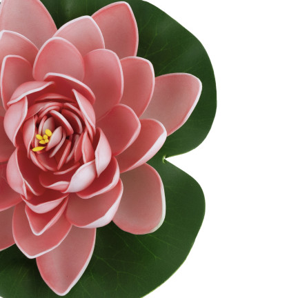 Wasserlilie, schwimmende Kunstblume, Lotusblume, für den Teich, aus Schaumstoff, rosa