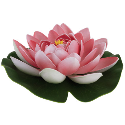 Wasserlilie, schwimmende Kunstblume, Lotusblume, für den Teich, aus Schaumstoff, rosa