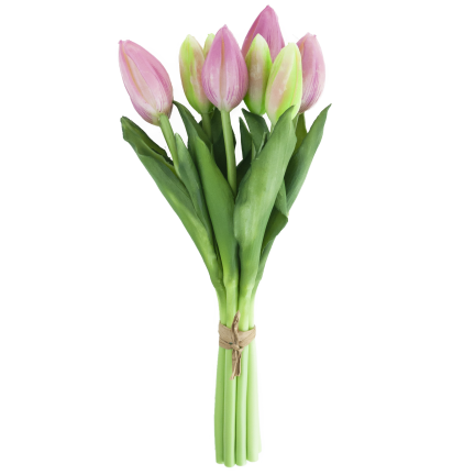 CV08289-3 GUMMI TULPE SCHÖNEN STRAUSS REALISTISCHEN FRÜHLING OSTERN