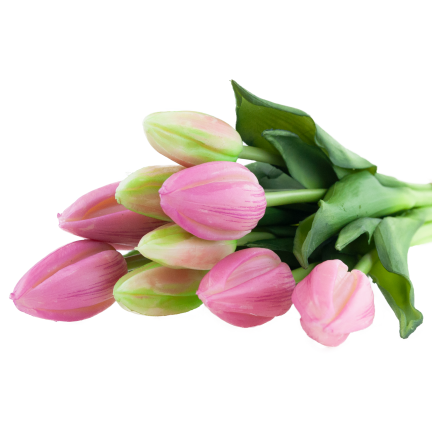 CV08289-3 GUMMI TULPE SCHÖNEN STRAUSS REALISTISCHEN FRÜHLING OSTERN