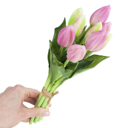 CV08289-3 GUMMI TULPE SCHÖNEN STRAUSS REALISTISCHEN FRÜHLING OSTERN