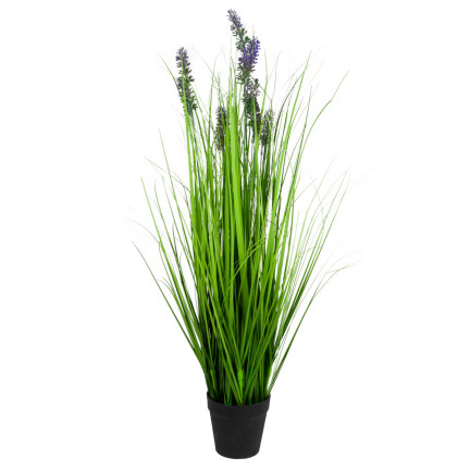 CV08346 Kunstgras im Topf, dekorativer Lavendel, Kunstpflanze