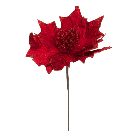 CV09145-3 STERN VON BETLEHEM AUF FEDER POINSETTIA UMGEDREHT BROKAT DEKORATIV FÜR EIN SCHILF