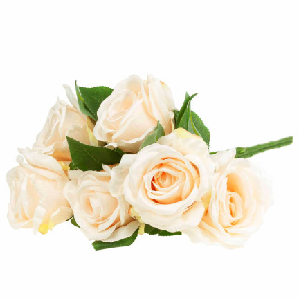 CV10475-2 STRAUSS ROSEN ROSEN KUNSTBLUMEN SCHÖNE ROSEN IM STRAUSS CREME ECRU