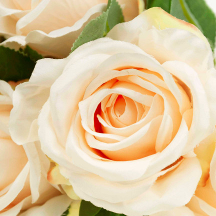 CV10475-2 STRAUSS ROSEN ROSEN KUNSTBLUMEN SCHÖNE ROSEN IM STRAUSS CREME ECRU