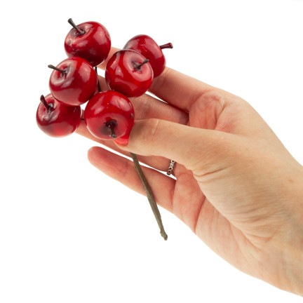 CV12367 ÄPFEL AUF EINEM DRAHT KÜNSTLICHE FRÜCHTE AUF EINEM PICK WEIHNACHTSBAUM DEKORATIONEN